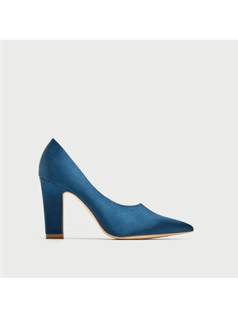 Zara satin effect heels shoes